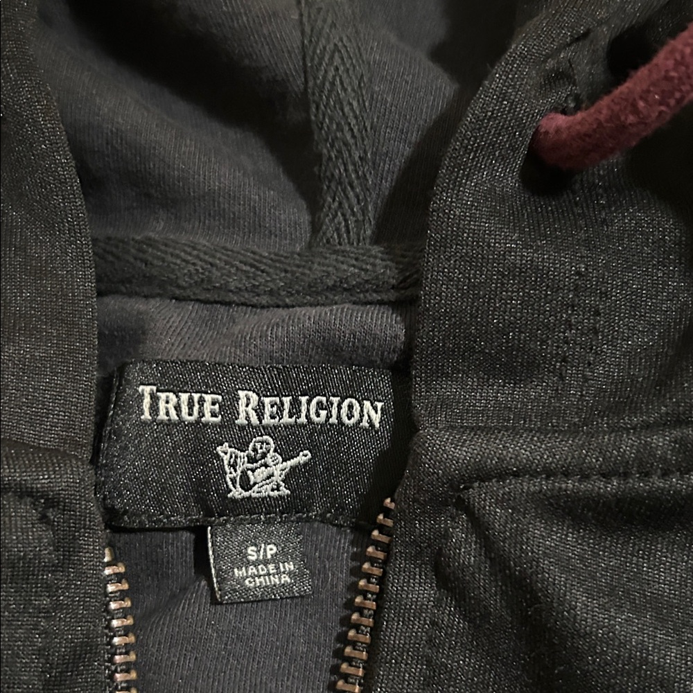 True Religion Charcoal Zip-Up Hoodie